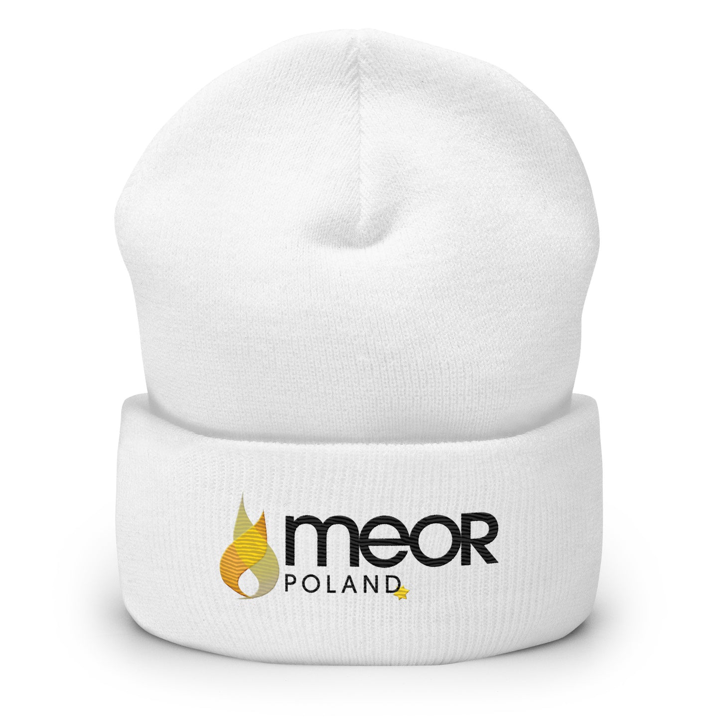 Meor Poland White Cuffed Beanie